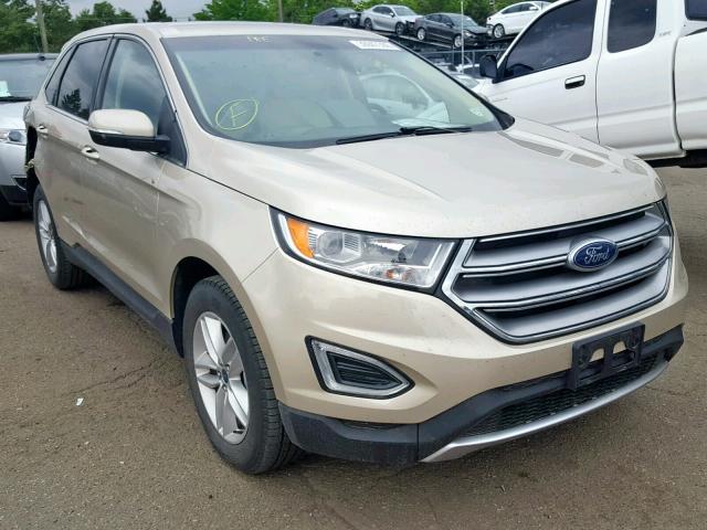 2FMPK4J96HBB46518 - 2017 FORD EDGE SEL GOLD photo 1