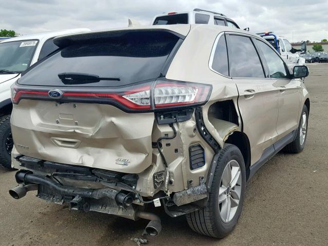 2FMPK4J96HBB46518 - 2017 FORD EDGE SEL GOLD photo 4