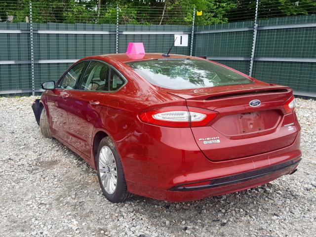 3FA6P0SUXER116017 - 2014 FORD FUSION TIT RED photo 3