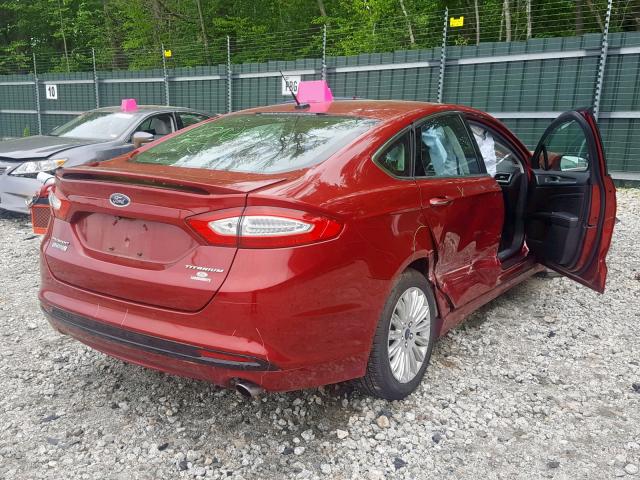 3FA6P0SUXER116017 - 2014 FORD FUSION TIT RED photo 4