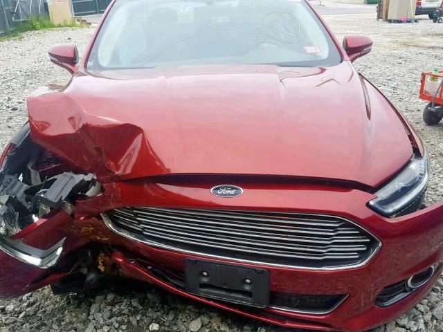 3FA6P0SUXER116017 - 2014 FORD FUSION TIT RED photo 7