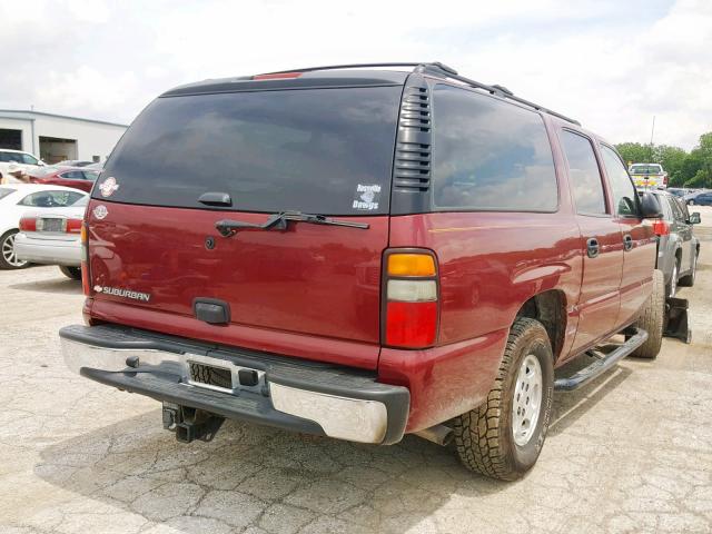 3GNFK16Z16G105609 - 2006 CHEVROLET SUBURBAN K RED photo 4