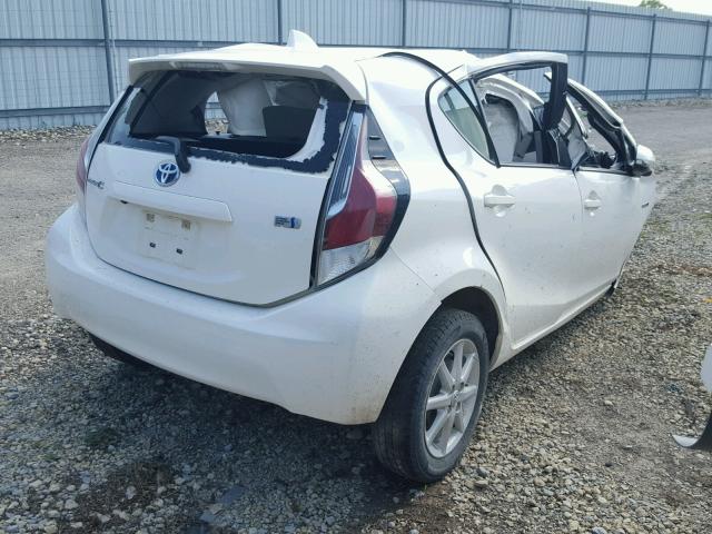 JTDKDTB34G1129451 - 2016 TOYOTA PRIUS C WHITE photo 4