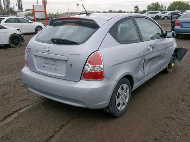 KMHCN35C59U105511 - 2009 HYUNDAI ACCENT SE SILVER photo 4