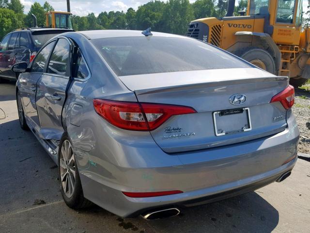 5NPE34AF7FH061915 - 2015 HYUNDAI SONATA SPO GRAY photo 3