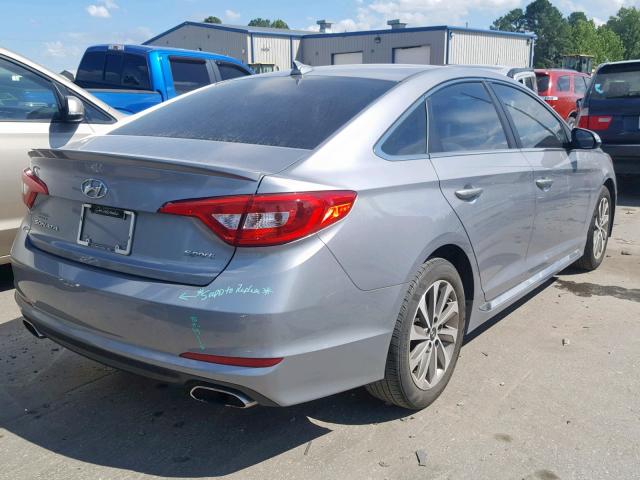 5NPE34AF7FH061915 - 2015 HYUNDAI SONATA SPO GRAY photo 4