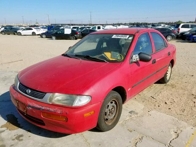 JM1BA1410S0118860 - 1995 MAZDA PROTEGE DX RED photo 2