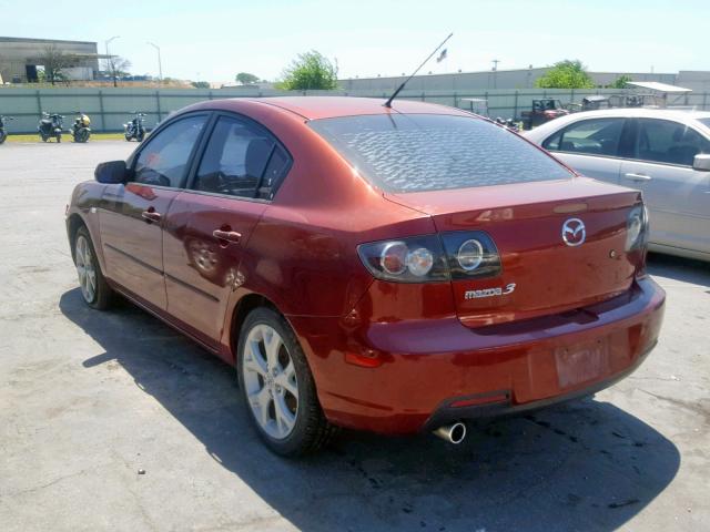 JM1BK32F281159517 - 2008 MAZDA 3 I RED photo 3