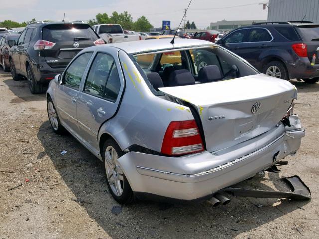 3VWSE69M34M012386 - 2004 VOLKSWAGEN JETTA GLS SILVER photo 3