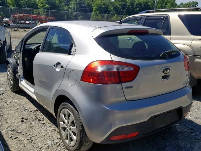 KNADM5A30D6228799 - 2013 KIA RIO LX SILVER photo 3