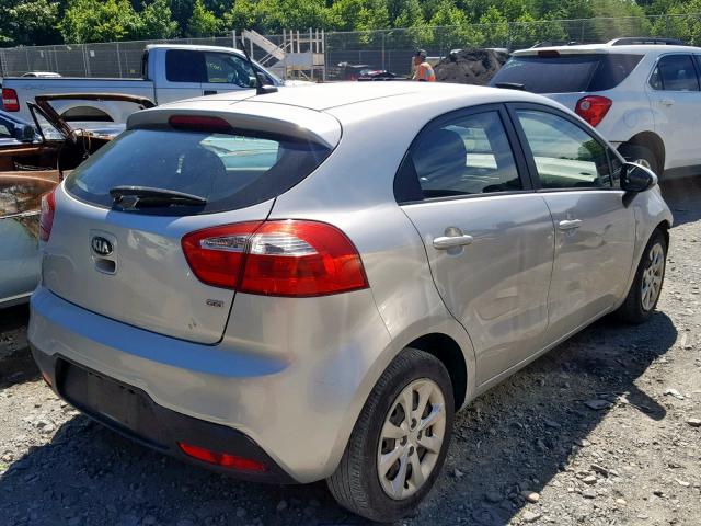 KNADM5A30D6228799 - 2013 KIA RIO LX SILVER photo 4