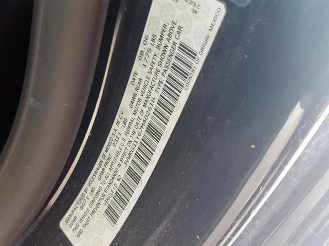 3VWRG31Y67M402618 - 2007 VOLKSWAGEN NEW BEETLE შავი ფოტო 10