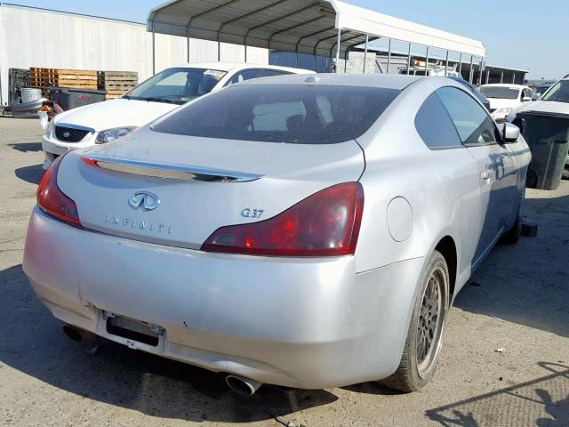 JNKCV64E18M129729 - 2008 INFINITI G37 BASE SILVER photo 4