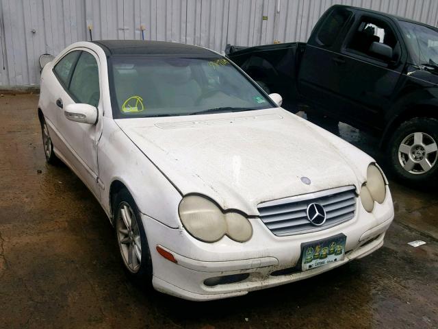 WDBRN47JX2A238559 - 2002 MERCEDES-BENZ C 230K SPO WHITE photo 1