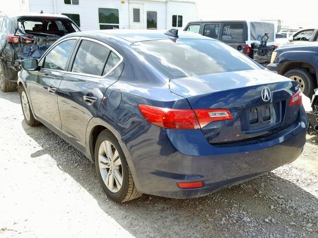 19VDE1F3XDE016321 - 2013 ACURA ILX 20 BLUE photo 3