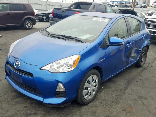 JTDKDTB36C1525469 - 2012 TOYOTA PRIUS C BLUE photo 2