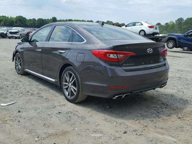 5NPE34AB8FH087033 - 2015 HYUNDAI SONATA SPO BROWN photo 3