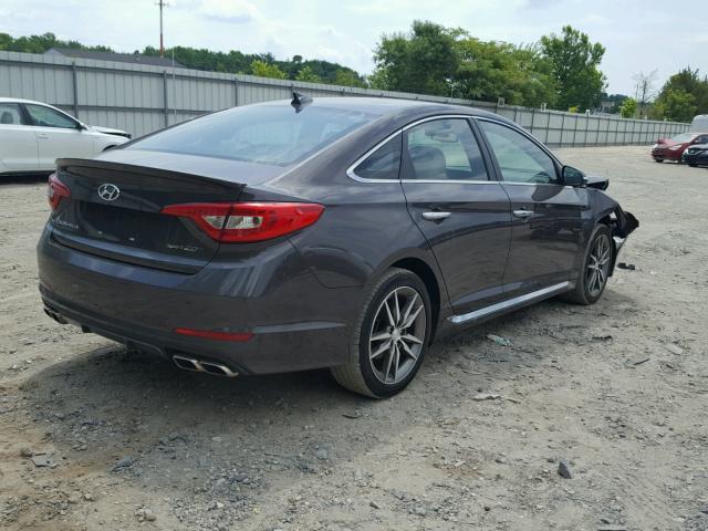 5NPE34AB8FH087033 - 2015 HYUNDAI SONATA SPO BROWN photo 4