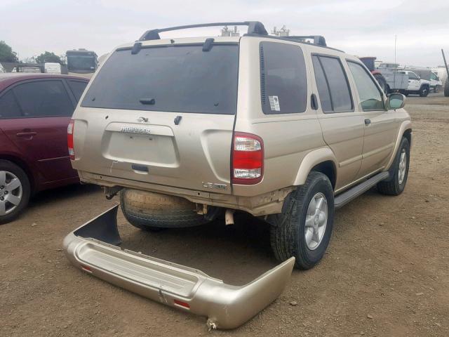 JN8DR09Y41W604508 - 2001 NISSAN PATHFINDER GOLD photo 4