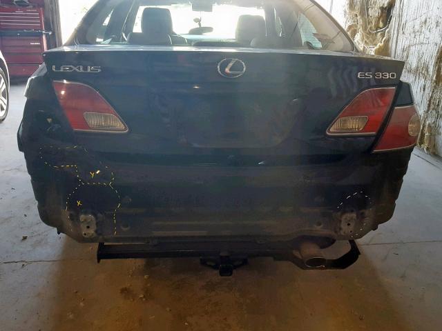 JTHBA30G545049691 - 2004 LEXUS ES 330 BLACK photo 9