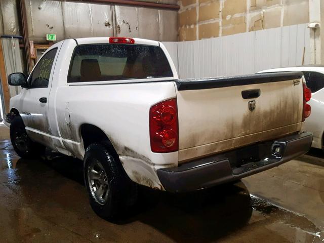 1D7HA16K77J545492 - 2007 DODGE RAM 1500 S WHITE photo 3