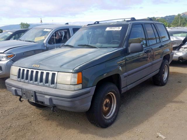 1J4GZ58Y2RC270025 - 1994 JEEP GRAND CHER GREEN photo 2