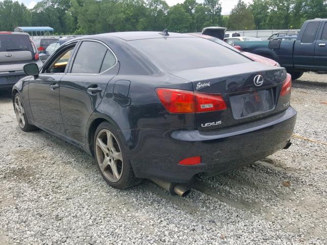 JTHBK262672041091 - 2007 LEXUS IS 250 BLACK photo 3