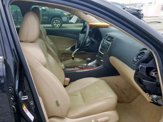 JTHBK262672041091 - 2007 LEXUS IS 250 BLACK photo 5