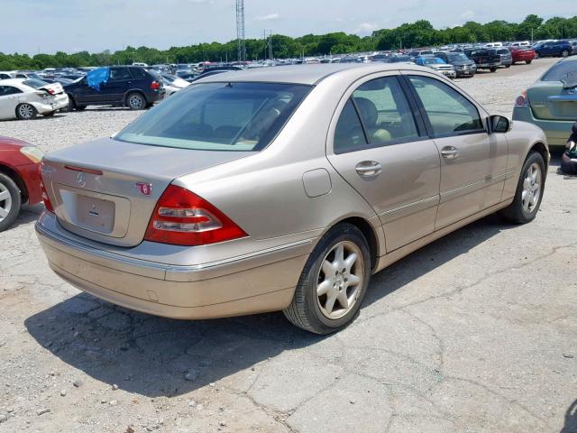 WDBRF61J22F163845 - 2002 MERCEDES-BENZ C 240 BEIGE photo 4