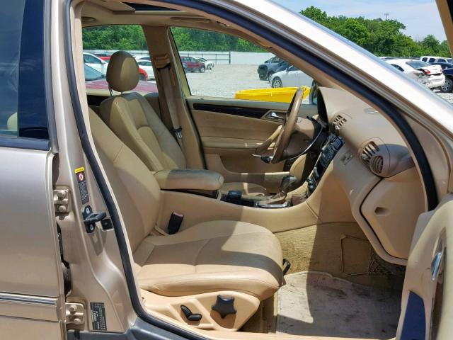 WDBRF61J22F163845 - 2002 MERCEDES-BENZ C 240 BEIGE photo 5