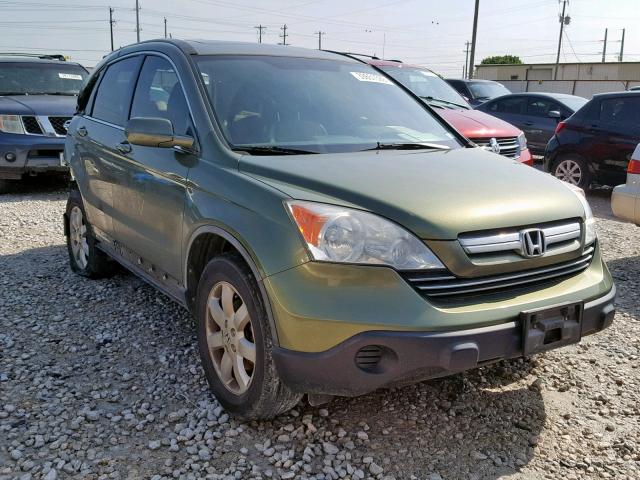 JHLRE48737C020465 - 2007 HONDA CR-V EXL GREEN photo 1