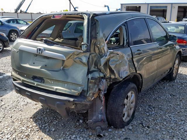 JHLRE48737C020465 - 2007 HONDA CR-V EXL GREEN photo 4