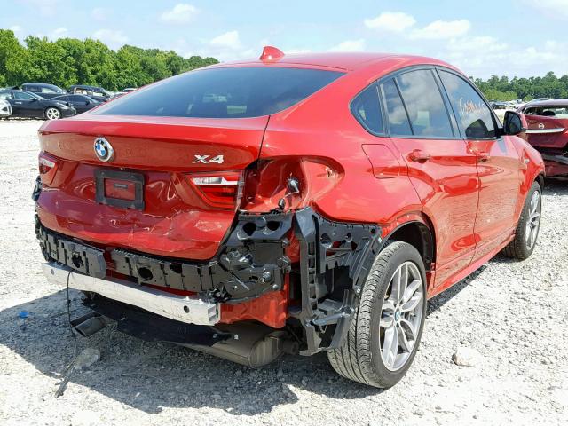 5UXXW3C55F0F88770 - 2015 BMW X4 XDRIVE2 RED photo 4