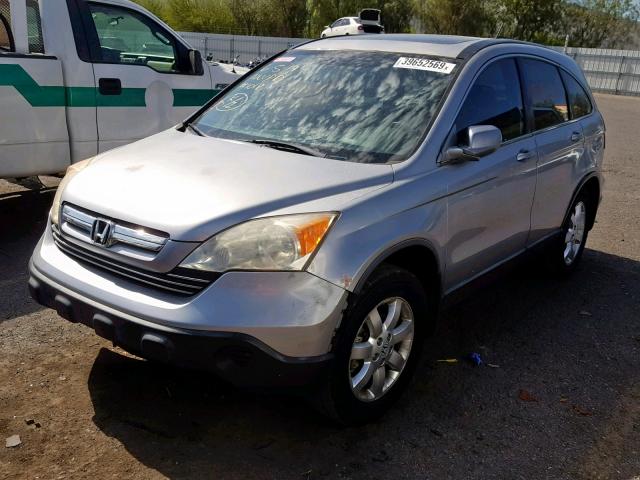 JHLRE38788C011532 - 2008 HONDA CR-V EXL SILVER photo 2