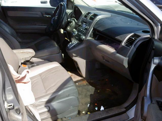 JHLRE38788C011532 - 2008 HONDA CR-V EXL SILVER photo 5