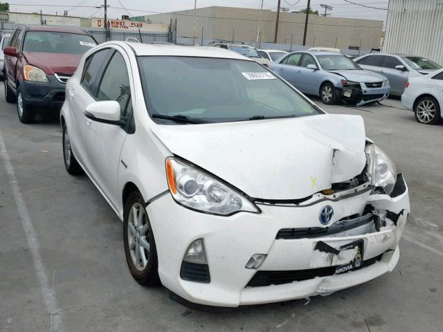 JTDKDTB39C1510691 - 2012 TOYOTA PRIUS C WHITE photo 1