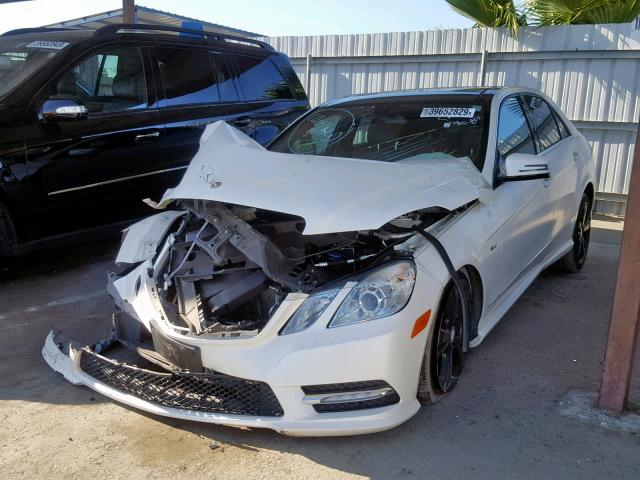 WDDHF5KB1CA590792 - 2012 MERCEDES-BENZ E 350 WHITE photo 2