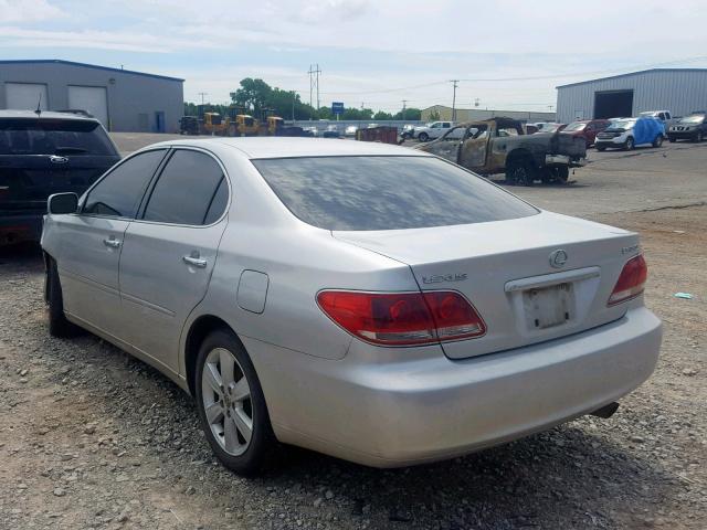 JTHBA30G055113198 - 2005 LEXUS ES 330 SILVER photo 3