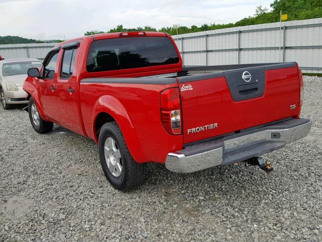 1N6AD09U57C453048 - 2007 NISSAN FRONTIER C RED photo 3