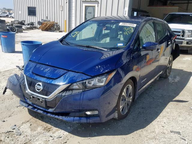 1N4AZ1CP3KC303922 - 2019 NISSAN LEAF S BLUE photo 2