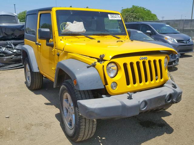 1C4GJWAG6FL595096 - 2015 JEEP WRANGLER S YELLOW photo 1