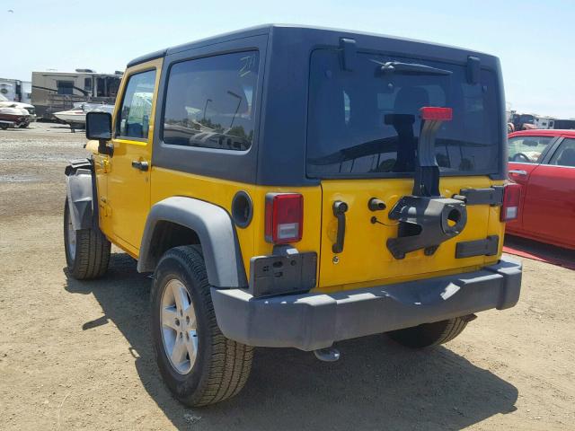 1C4GJWAG6FL595096 - 2015 JEEP WRANGLER S YELLOW photo 3