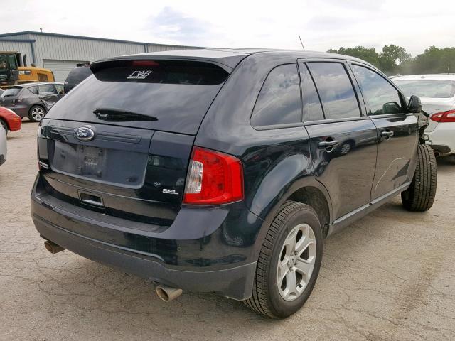 2FMDK3JC2DBC89596 - 2013 FORD EDGE SEL BLACK photo 4