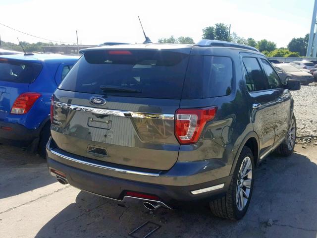 1FM5K7F87JGA89575 - 2018 FORD EXPLORER L GRAY photo 4