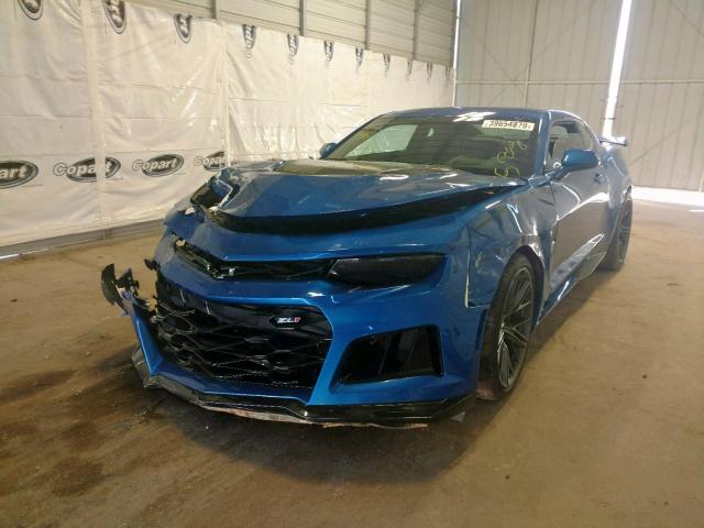 1G1FK1R69H0207265 - 2017 CHEVROLET CAMARO ZL1 BLUE photo 2