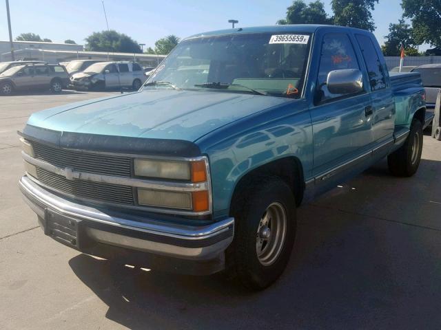 2GCEC19K8N1247964 - 1992 CHEVROLET GMT-400 C1 TEAL photo 2