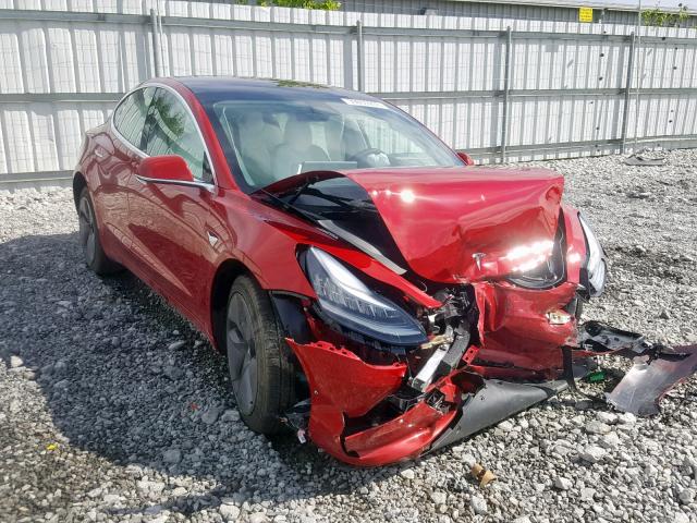 5YJ3E1EAXKF332392 - 2019 TESLA MODEL 3 RED photo 1