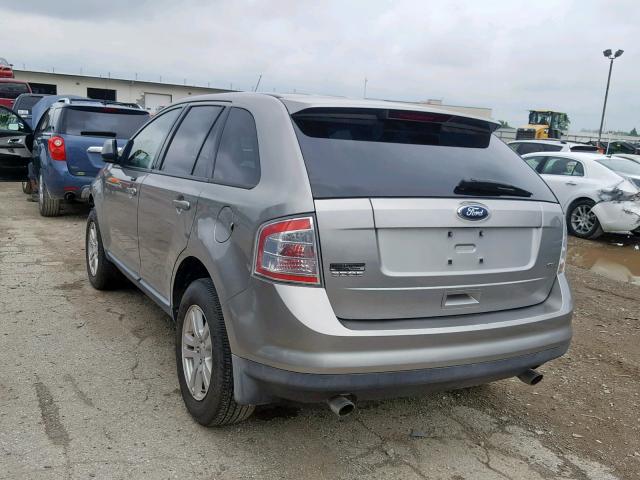 2FMDK38C38BA24424 - 2008 FORD EDGE SEL GRAY photo 3