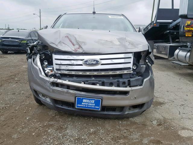 2FMDK38C38BA24424 - 2008 FORD EDGE SEL GRAY photo 9