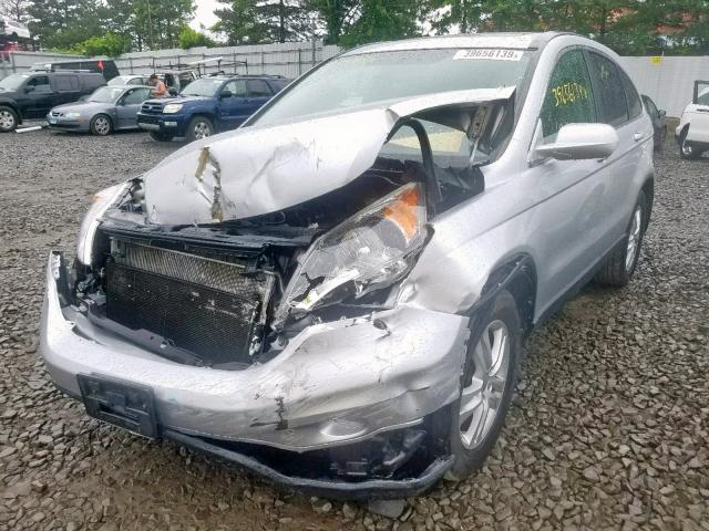 JHLRE4H7XAC010295 - 2010 HONDA CR-V EXL SILVER photo 2